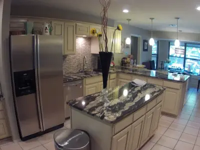 Crimson Blossom Kitchen by SAKS Remodeling