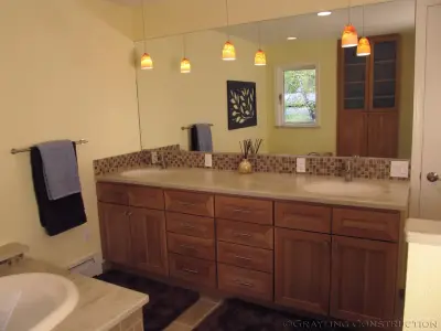 Serene Master Bathroom — Kitchen Remodeling project by Grayling Construction