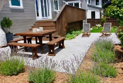 A Touch of France — Landscape Design project by Rock Paper Clippers in San Carlos