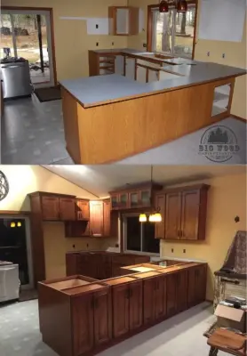 Smoky Brown Transformation — Kitchen Remodeling project by Big Wood Cabinets, LLC