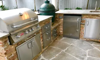 New Orleans Pavilion, Outdoor Kitchen and Landscaping by Artscape Land Design