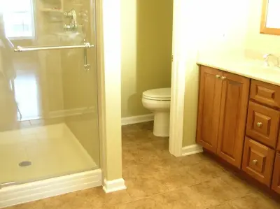 From Cramped 3x3 Shower Area to Spacious Bathroom Shower — Kitchen Remodeling project by Bathroom And Kitchen Services, LLC