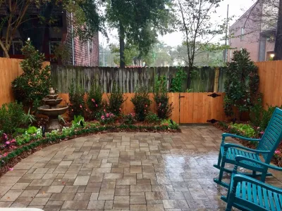 Courtyard, Garden and Fountain — Landscape Design project by Artscape Land Design in New Orleans