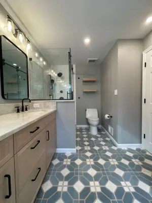Towson Bathroom Renovation — Kitchen Remodeling project by Whitney Garrett / Kenwood Kitchens
