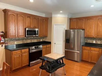 Pebble Grey Transitional Kitchen Renovation — Kitchen Remodeling project by Kitchen Solvers Of Charleston