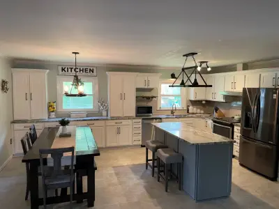 Two-Tone Color Transitional Kitchen Renovation — Kitchen Remodeling project by Kitchen Solvers Of Charleston
