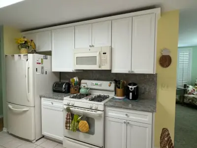 Hudson White Cabinets Kitchen Remodel in Transition — Kitchen Remodeling project by Kitchen Solvers Of Grayslake