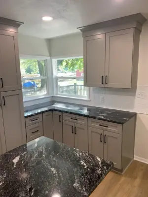 New Pebble Grey Cabinets for a Transitional Kitchen Remodel — Kitchen Remodeling project by Kitchen Solvers Of Fort Wayne & Toledo