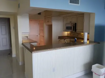 Satin White Transitional Kitchen Renovation — Kitchen Remodeling project by Kitchen Solvers Of Fort Lauderdale