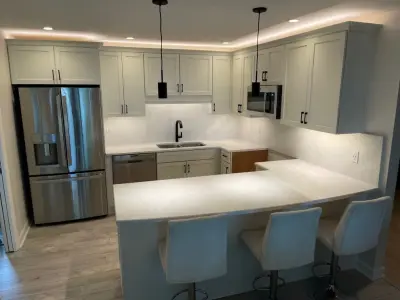 Kitchen Renovation Featuring New White Shaker Doors — Kitchen Remodeling project by Kitchen Solvers Of The Gulf Coast