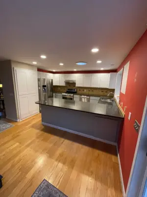Revamped White Kitchen Makeover with Cabinet Painting and Finishing — Kitchen Remodeling project by Emerald City Custom Cabinets
