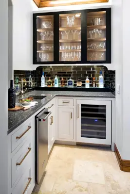 Elegant Wine Room — Kitchen Remodeling project by Edmond Kitchen & Bath LLC
