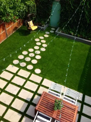 Turf & Blocks — Landscape Design project by RugZoom Synthetic Grass & Landscaping