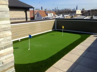 Rooftop Putting Green #1 — Landscape Design project by RugZoom Synthetic Grass & Landscaping