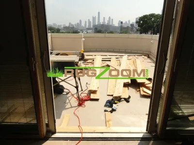 Roof Deck w/ Cedar Frame & Table + Turf — Landscape Design project by RugZoom Synthetic Grass & Landscaping