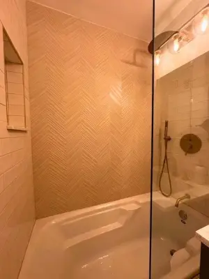 Restroom and Living Area — Home Renovation & Remodeling Services project by Exquisite Construction Corp