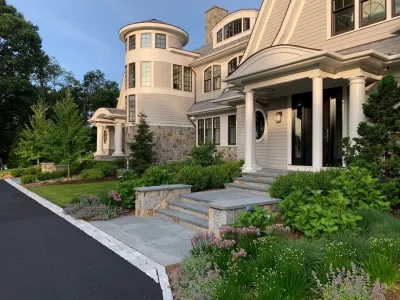 Westwood, MA Full site and Landscape Plan — Landscape Design project by Sallie Hill Design, Landscape Architect in Westwood