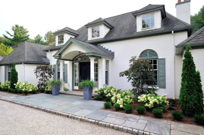 Concord, MA - Front Courtyard Renovation, — Landscape Design project by Sallie Hill Design, Landscape Architect in Concord