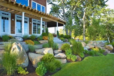 Webster, MA-Lake House Full Property Design by Sallie Hill Design, Landscape Architect