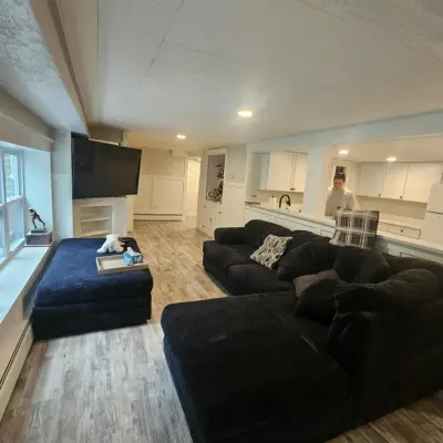 The Basement of Andy and Danielle — Home Renovation & Remodeling Services project by Elite Renovation LLC Rhode Island