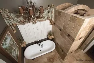 Curved Shower by Lone Star Construction
