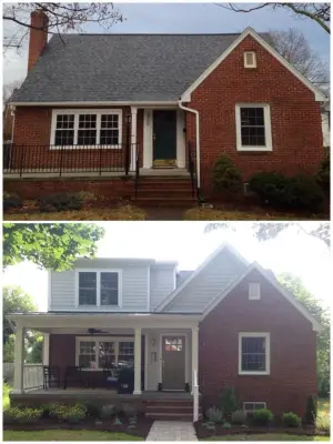 Prior and Subsequent — Home Renovation & Remodeling Services project by Herr & Company Building Contractors