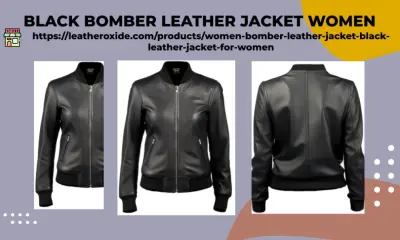 Women's Black Bomber Leather Jacket — Home Renovation & Remodeling Services project by Leatheroxide