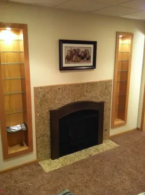 Chad's Fireplace and Bookshelf Design by Lee Price Contractors
