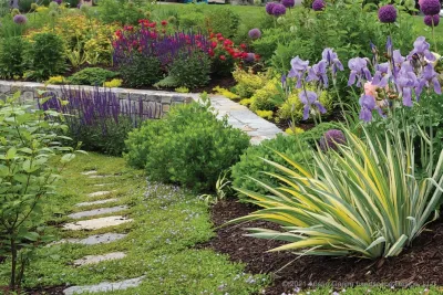 Colorful Cottage Garden by Austin Ganim Landscape Design, LLC
