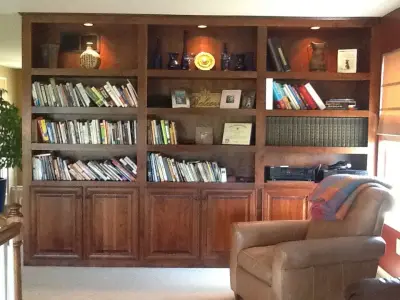 Personalized Book Shelves — Home Renovation & Remodeling Services project by J. Neville Construction