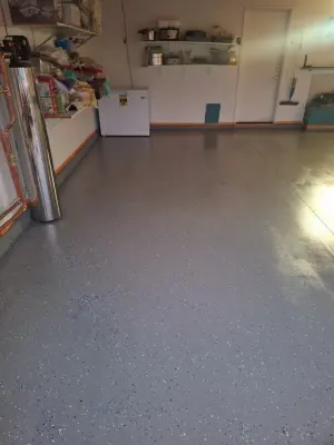 epoxy coating for 2½ car garage — Home Renovation & Remodeling Services project by Rigos Painting Services