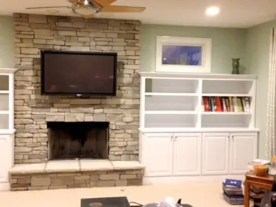 Bookshelf Fireplaces — Home Renovation & Remodeling Services project by HX Home Solutions And North Star Stone