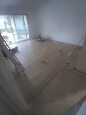 Flooring, popcorn ceiling removal, and interior painting — Home Renovation & Remodeling Services project by Rigos Painting Services