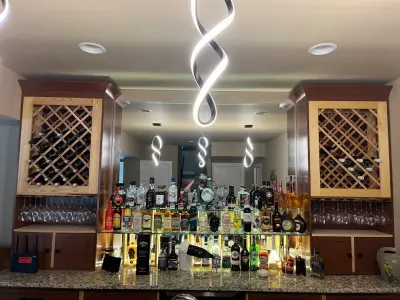 Thompson beverage cabinets and wine storage units — Home Renovation & Remodeling Services project by JCB Interiors LLC