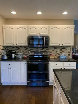 Cabinet painting and kitchen makeover — Home Renovation & Remodeling Services project by Homanvestments LLC & Extreme Custom Construction