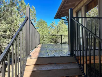 Deck demolition and reconstruction using Timber Tech/Azek decking and Fortress railing — Home Renovation & Remodeling Services project by RyMar Builders