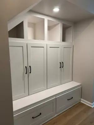 Personalized Drop-off Area — Home Renovation & Remodeling Services project by TG Construction & Design, Inc.