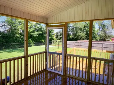 Country Day - Screened-In Porch Addition with Shed Roof and Expanded Deck — Home Renovation & Remodeling Services project by Mane Construction LLC