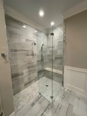 Shower with a Walk-in Design — Home Renovation & Remodeling Services project by H.H. Premium Home Builders