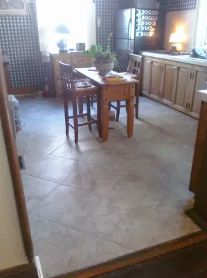 Tile Flooring for Kitchen and Living Room — Home Renovation & Remodeling Services project by Renovations By Michael Kiefer