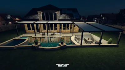Awning for patio - Landscape Design in Houston, TX