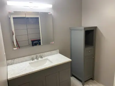 Contemporary Second Floor Bathroom Renovation — Home Renovation & Remodeling Services project by XP Construction