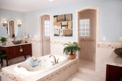 Contemporary Bathroom Renovation by Blue Ridge Design Build