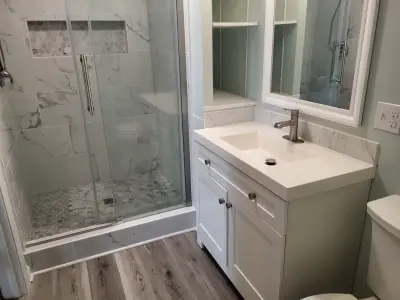 Shen Restroom — Home Renovation & Remodeling Services project by Eveland Construction Co.