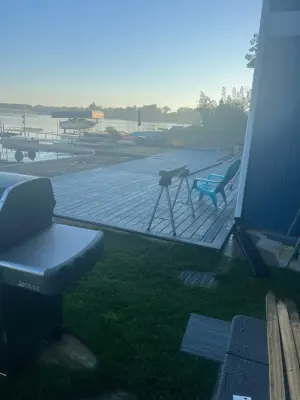 Contemporary Luxury Trex Deck at Bostwick Lake by Haight N' Sons LLC