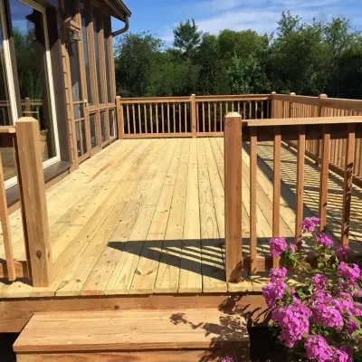 Deck construction by Lee Price Contractors