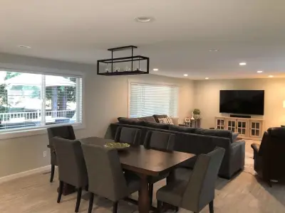 Living and Dining Area — Home Renovation & Remodeling Services project by Cox Custom Remodeling