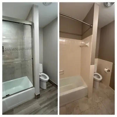 Lake Waukomis Dual Bath Renovation — Home Renovation & Remodeling Services project by Elite One, Inc.