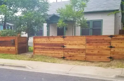 East Austin Horizontal Cedar Fence by Capitol City Wood Works LLC