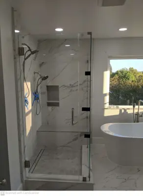 Edgeman Primary Bathroom — Home Renovation & Remodeling Services project by Merrick Construction & Design
